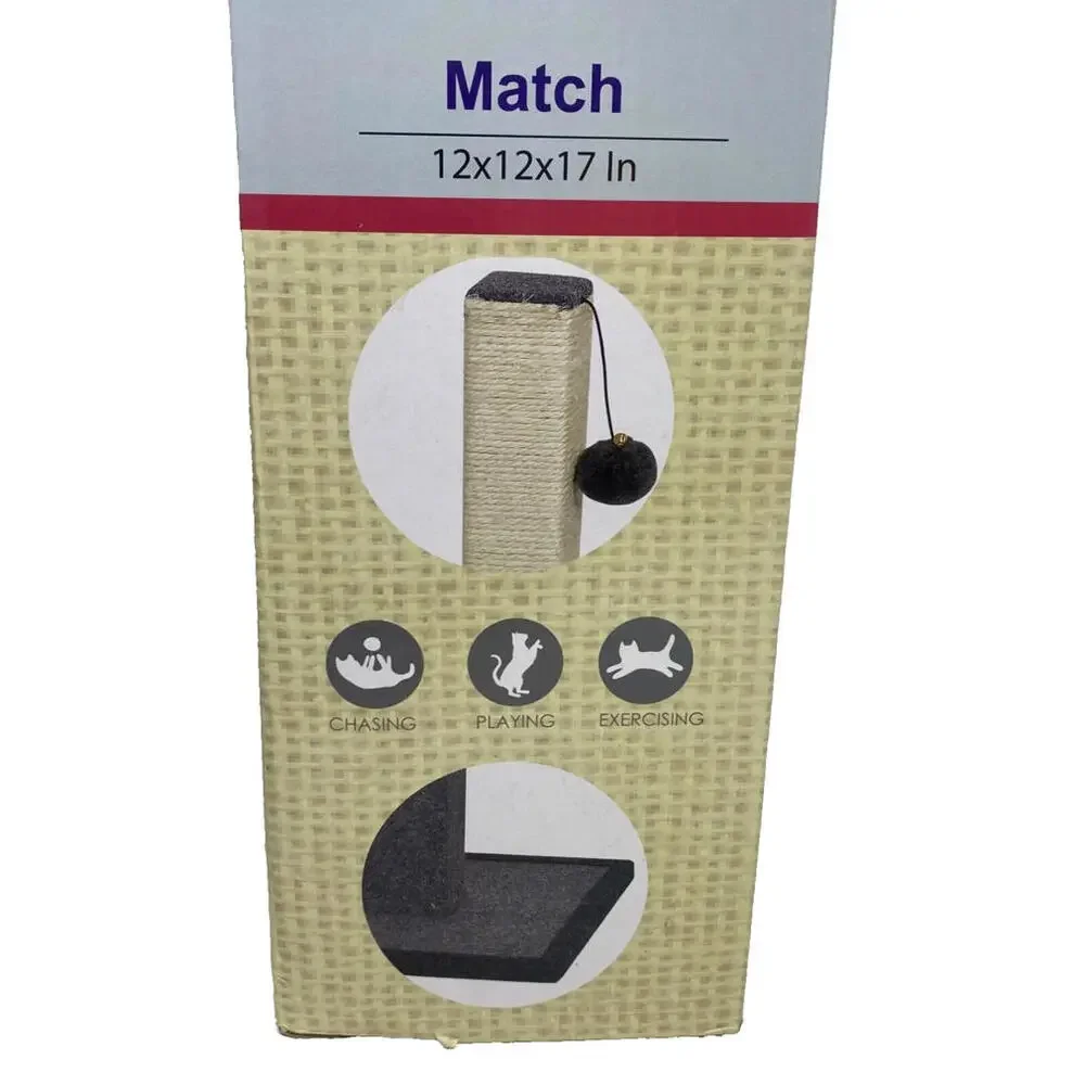 Catry Cat Scratcher Tower stand Toy For Cats Match 12x12x17